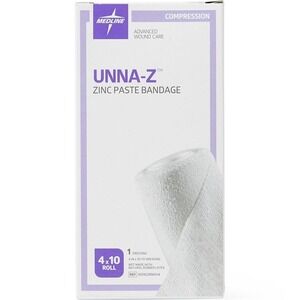 Medline Unna-Z Zinc Paste Compression Bandage 4" x 10 yd NEW
